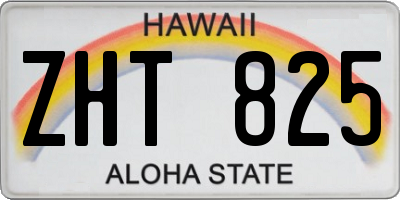 HI license plate ZHT825