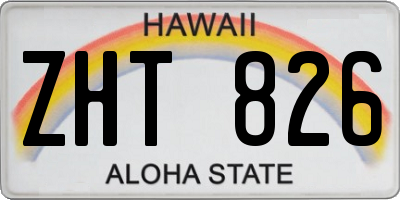 HI license plate ZHT826