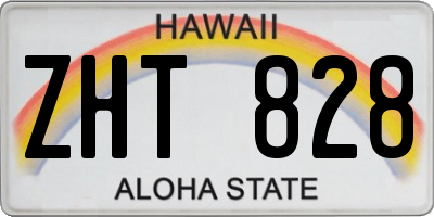 HI license plate ZHT828