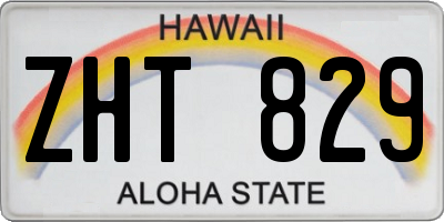 HI license plate ZHT829