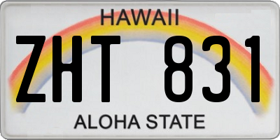 HI license plate ZHT831