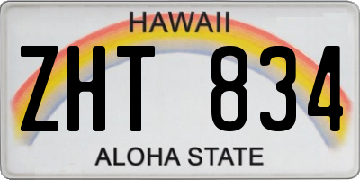HI license plate ZHT834