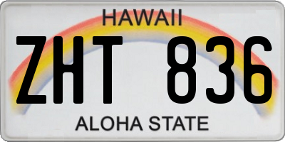 HI license plate ZHT836