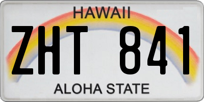HI license plate ZHT841