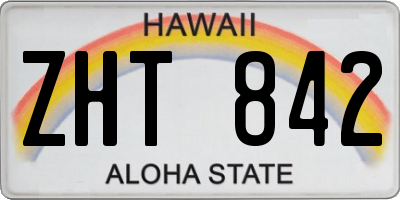 HI license plate ZHT842