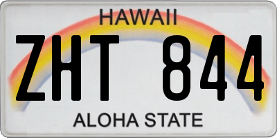 HI license plate ZHT844