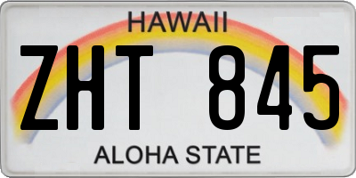 HI license plate ZHT845