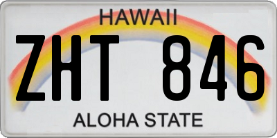 HI license plate ZHT846