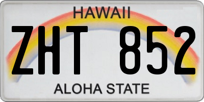 HI license plate ZHT852