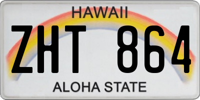 HI license plate ZHT864