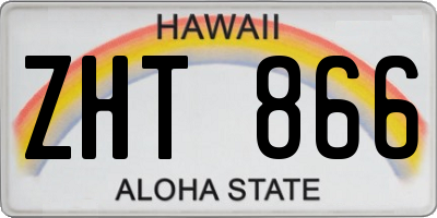 HI license plate ZHT866