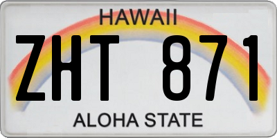 HI license plate ZHT871