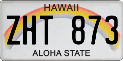 HI license plate ZHT873