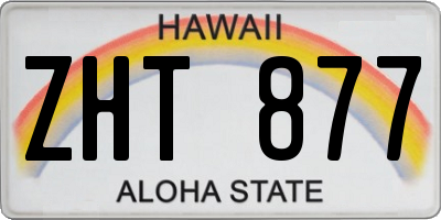 HI license plate ZHT877