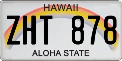 HI license plate ZHT878