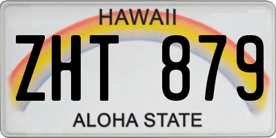 HI license plate ZHT879