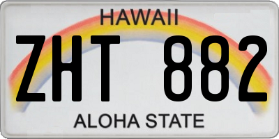 HI license plate ZHT882