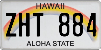 HI license plate ZHT884