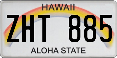 HI license plate ZHT885