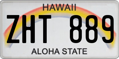 HI license plate ZHT889