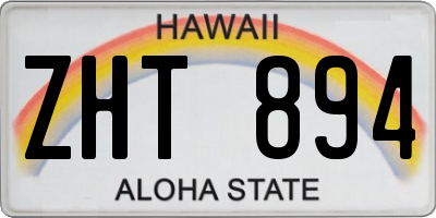 HI license plate ZHT894