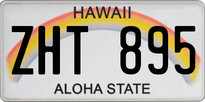 HI license plate ZHT895