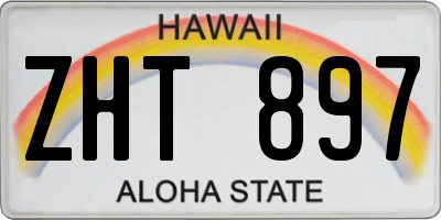 HI license plate ZHT897