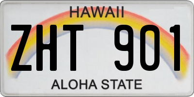 HI license plate ZHT901