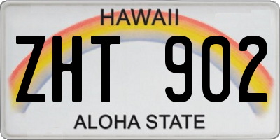 HI license plate ZHT902