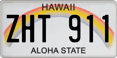 HI license plate ZHT911