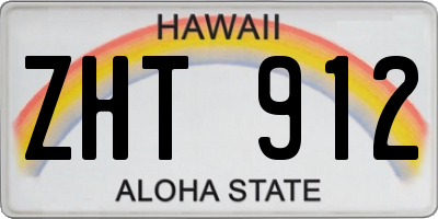 HI license plate ZHT912