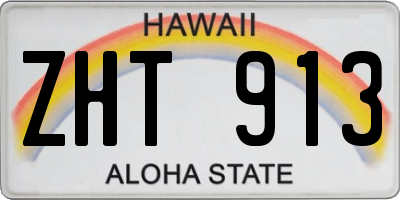 HI license plate ZHT913