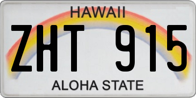 HI license plate ZHT915