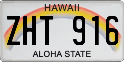 HI license plate ZHT916