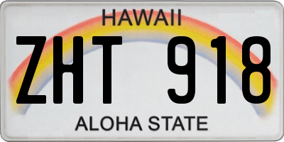 HI license plate ZHT918