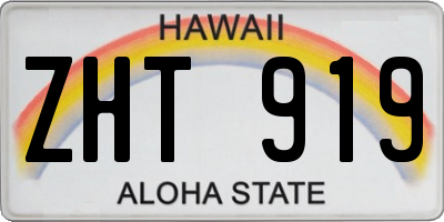 HI license plate ZHT919