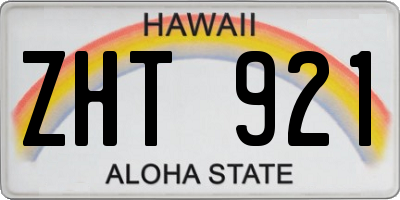 HI license plate ZHT921