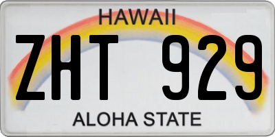 HI license plate ZHT929