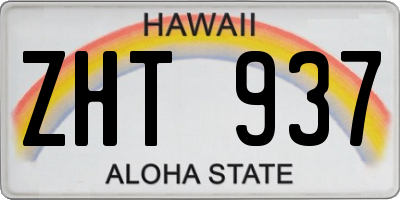 HI license plate ZHT937