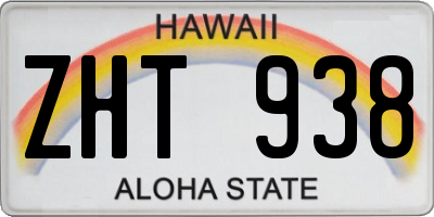 HI license plate ZHT938