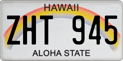 HI license plate ZHT945