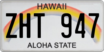 HI license plate ZHT947