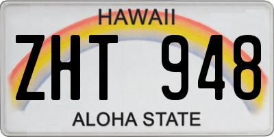 HI license plate ZHT948