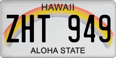 HI license plate ZHT949