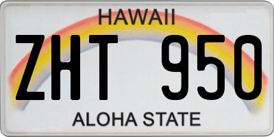 HI license plate ZHT950