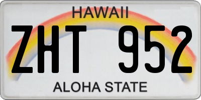HI license plate ZHT952