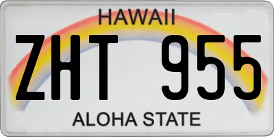 HI license plate ZHT955