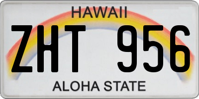 HI license plate ZHT956
