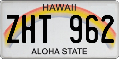 HI license plate ZHT962