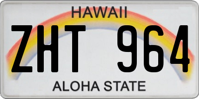 HI license plate ZHT964